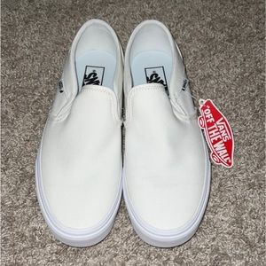 White Slip on Vans